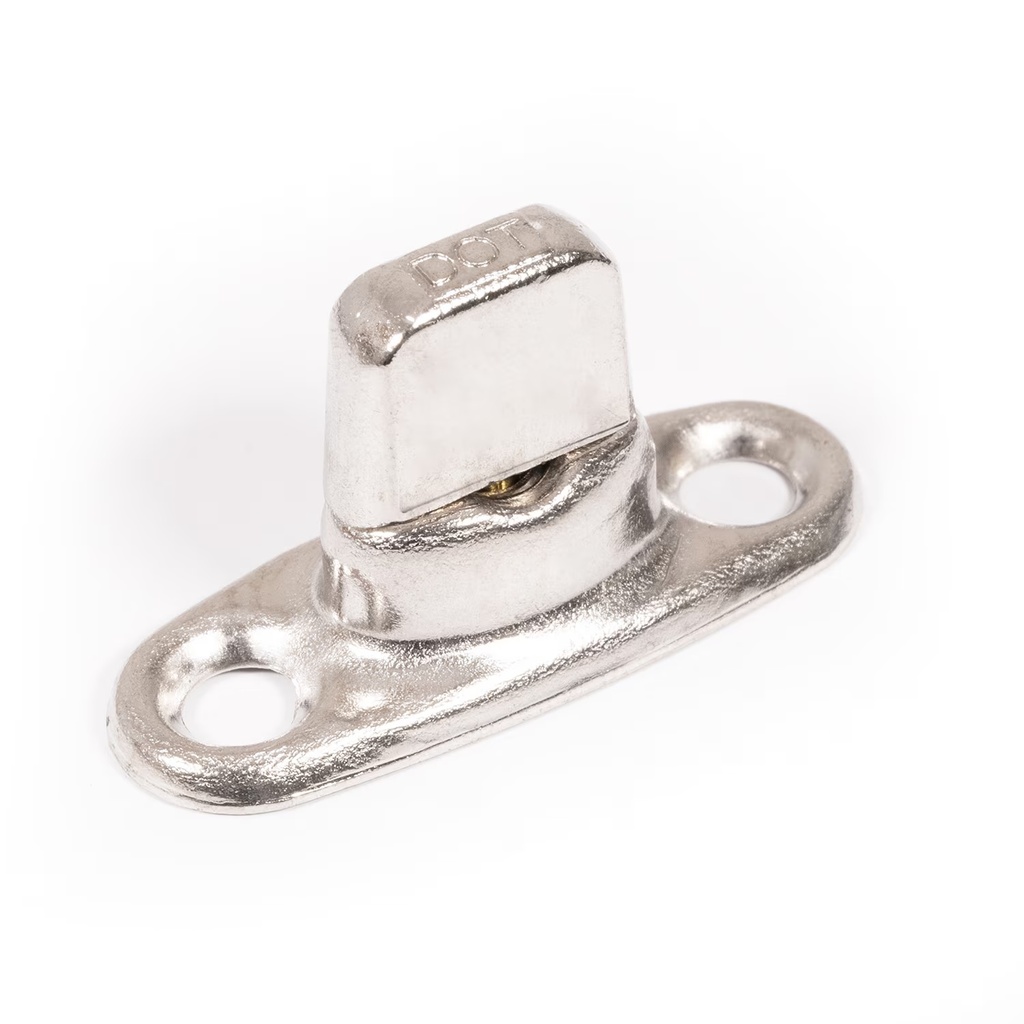 DOT® Common Sense® Turn Button with Two Screw Holes 91-XB-78322-1A Nickel-Plated Brass (100 pack)