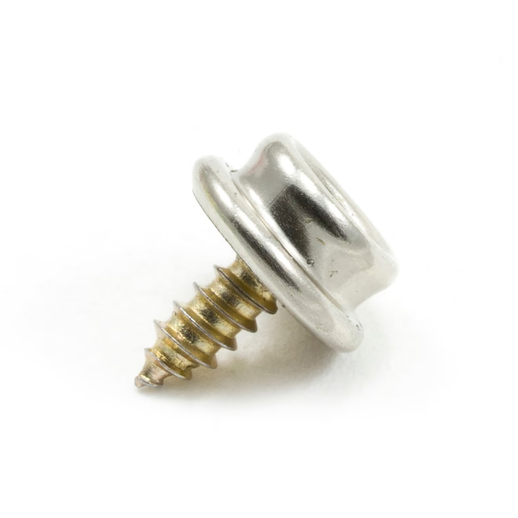DOT® Durable™ Screw Stud 93-XX-103624-1A 3/8" Nickel-Plated Brass / Steel Screw (100 pack)