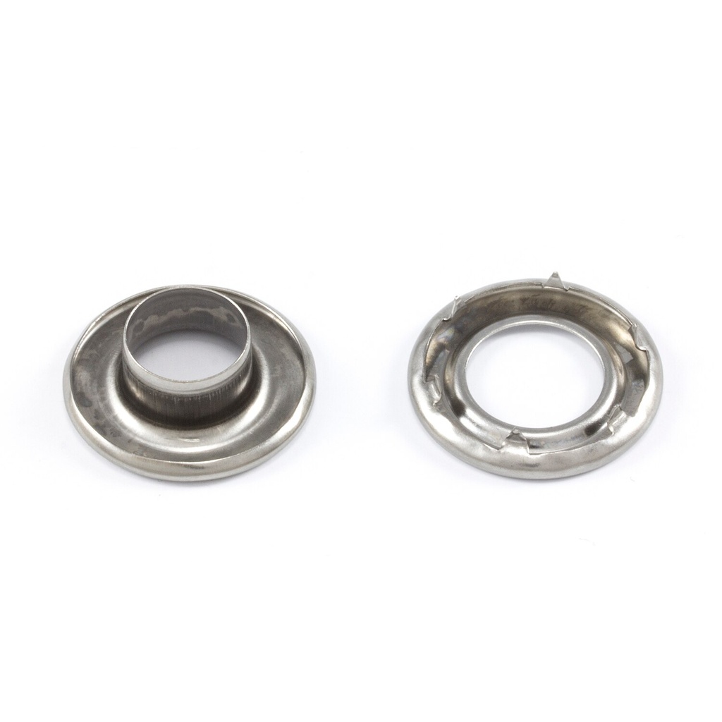DOT® Self-Piercing Rolled Rim Grommet with Spur Washer 7/16" Stainless Steel #3 (144 pack)