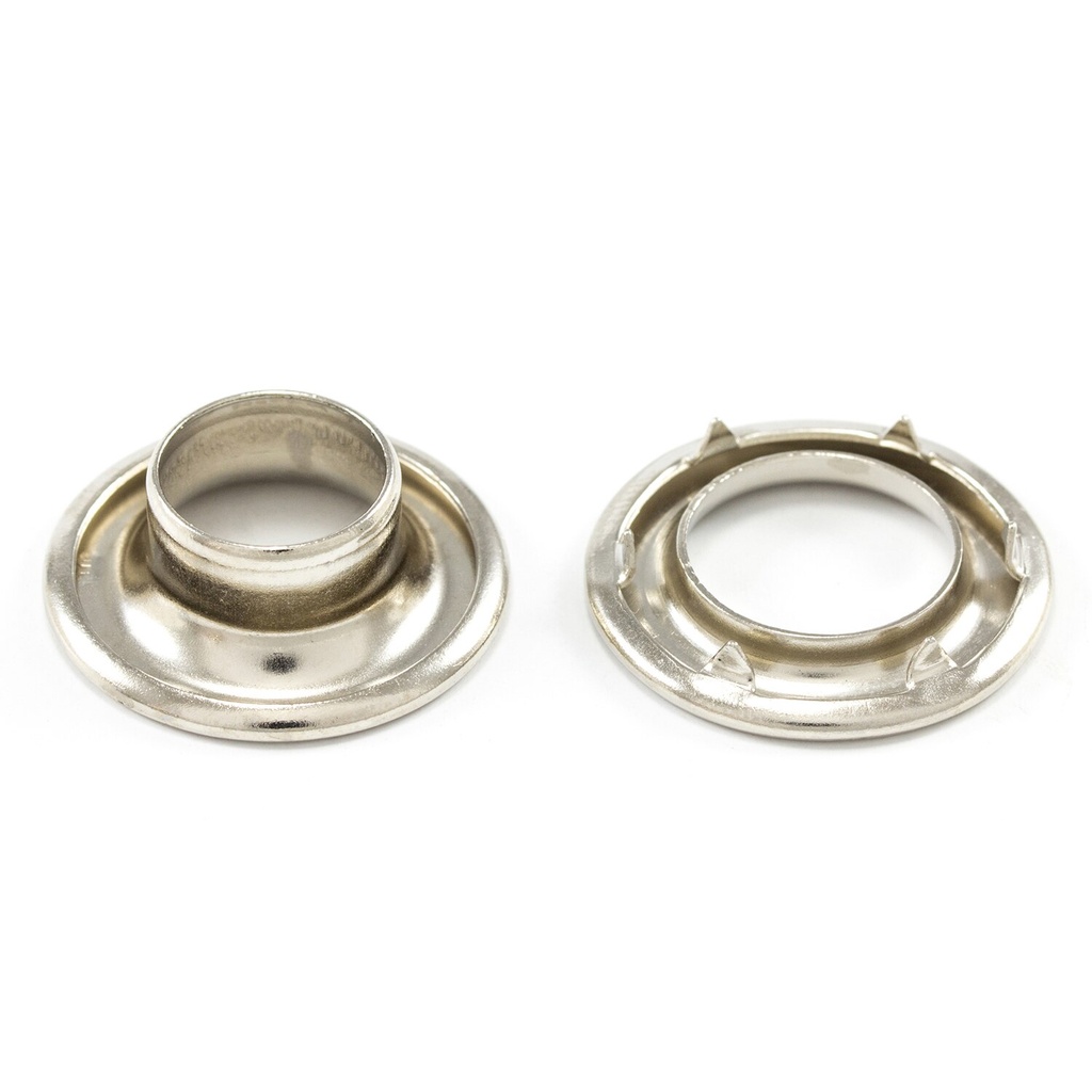DOT® Rolled Rim Grommet with Spur Washer 7/16" Nickel #2 (144 pack)